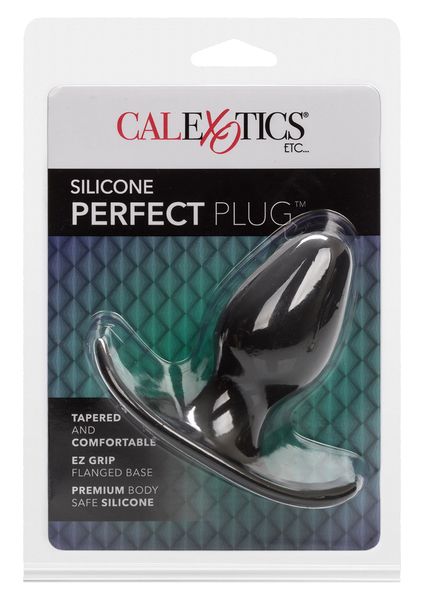 Анальная пробка CalExotics Silicone Perfect Plug, 9 см (чёрный) 6655 фото