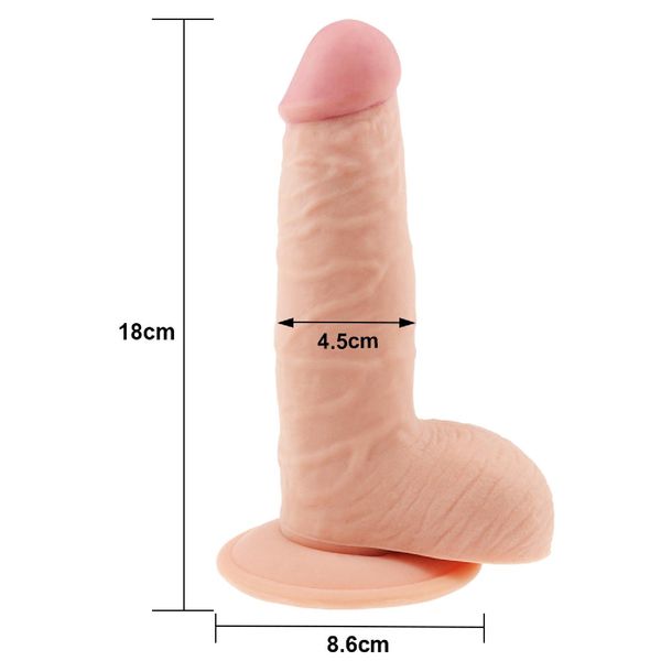 Dildo The Ultra Soft Dude Flesh, 18 cm (телесный) 14173 zdjęcie