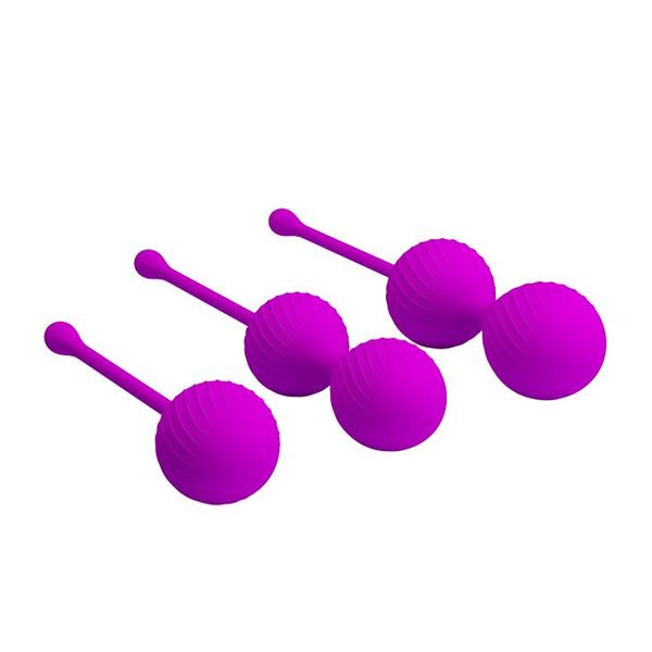 Набор вагинальных шариков Pretty Love Kegel Balls, 3 шт (фиолетовый) 7710 фото