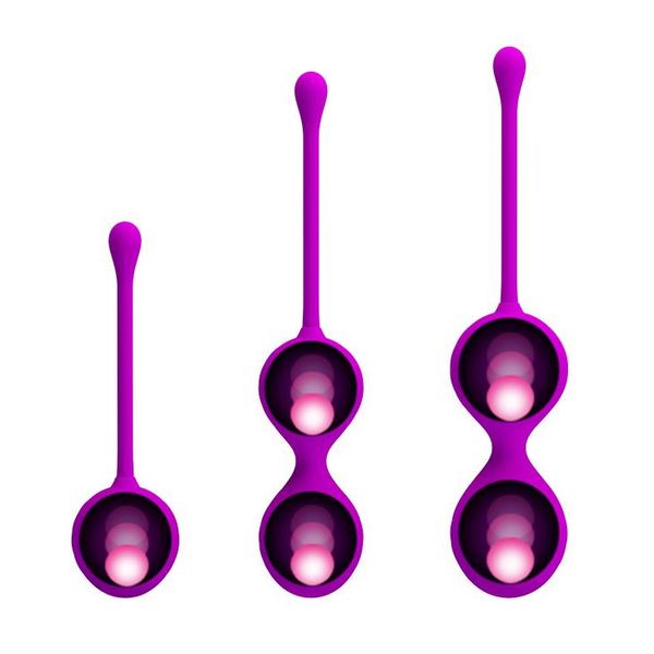 Набор вагинальных шариков Pretty Love Kegel Balls, 3 шт (фиолетовый) 7710 фото