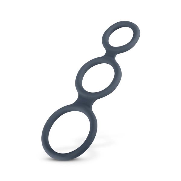 Pierścień erekcyjny Boners Triple Cock Ring, 18 cm (szary) 11006 zdjęcie