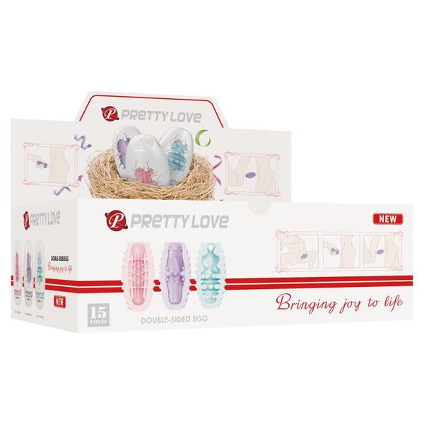 Zestaw masturbatorów Pretty Love Double Sided Egg, 15 sztuk (multi) 11158 zdjęcie