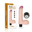 Реалістичний вібратор Real Softee Vibrator With Balls Flesh, 17 см (тілесний) 14153 фото