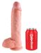 Realistyczny penis King Cock With Balls z żyłami i przyssawką, 26,7 cm (w kolorze cielistym) 9482 zdjęcie 3