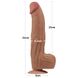 Dildo LoveToy Sliding-Skin Dual Layer Dong King Sized, 31 cm (brązowy) 22400 zdjęcie 16