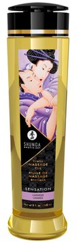 Масажна олія Shunga Sensation лаванда, 240 мл Масажна олія Shunga Sensation лаванда, 240 мл 15114 фото