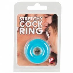 Ерекційне кільце Stretchy Cock Ring, 4 см (блакитний) 4959 фото