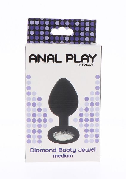 Korek analny ToyJoy Diamond Booty Jewel, 8 cm (czarny) 7903 zdjęcie