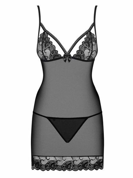 Zestaw erotyczny Obsessive Wonderia chemise, S/M (czarny) 5968 zdjęcie