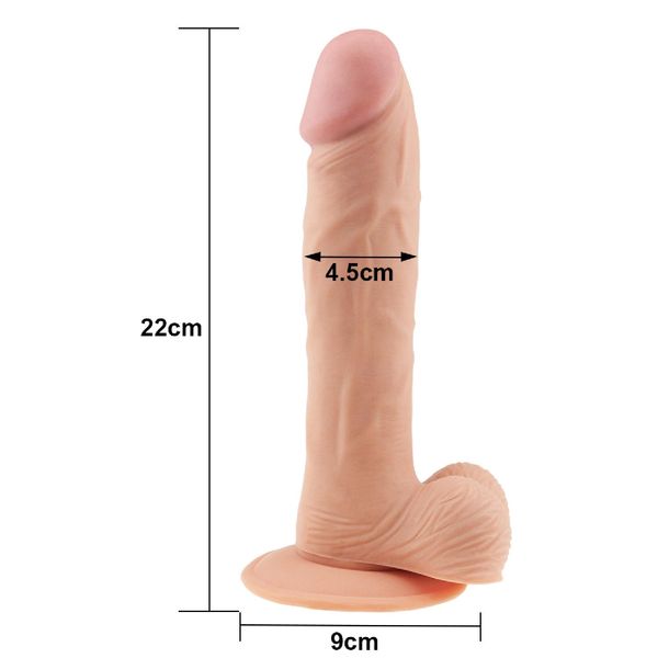 Dildo z przyssawką LoveToy The Ultra Soft Dude Flesh, 22 cm (w kolorze cielistym) 14175 zdjęcie