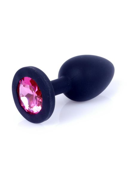 Korek analny z kryształkiem Boss Plug Jewellery, 8 cm (niebieski) 8002 zdjęcie