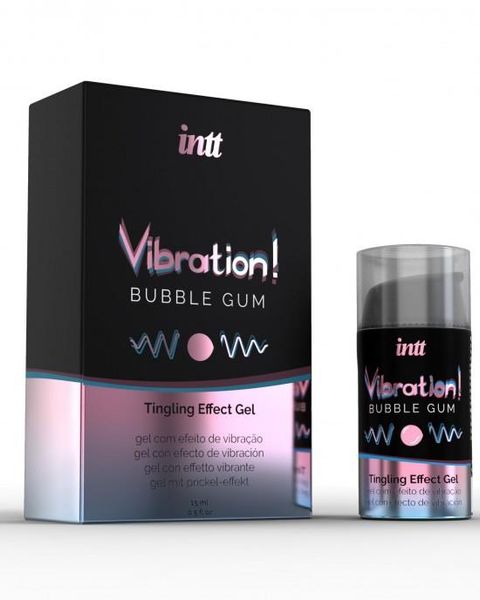 Рідкий вібратор Intt Vibration Bubble Gum, зі смаком жуйки, 15 мл 8478 фото