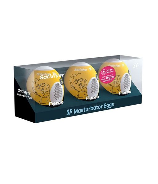 Zestaw masturbatorów Satisfyer Masturbator Egg Fierce Set, 3 szt (żółty) 13562 zdjęcie