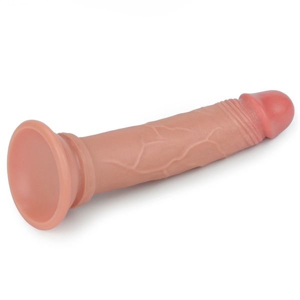 Фаллоимитатор Dual-Layered Liquid Silicone Nature Cock, 18,5 см (телесный) 22110 фото