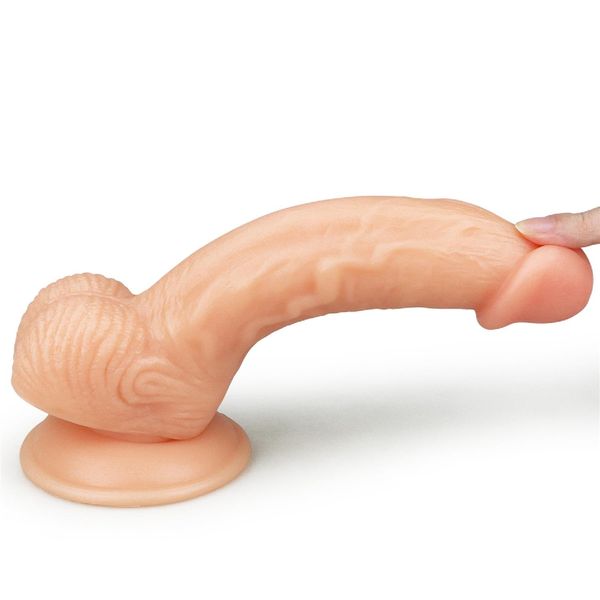 Realistyczne dildo LoveToy The Ultra Soft Dude, 20 cm (w kolorze cielistym) 14177 zdjęcie