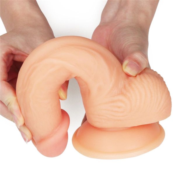 Realistyczne dildo LoveToy The Ultra Soft Dude, 20 cm (w kolorze cielistym) 14177 zdjęcie