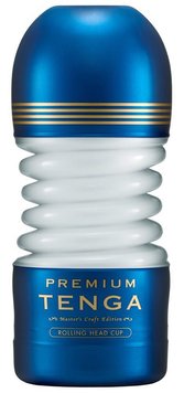 Мастурбатор чоловічий Tenga Premium Rolling Head Cup, 15 см (синій) 11342 фото