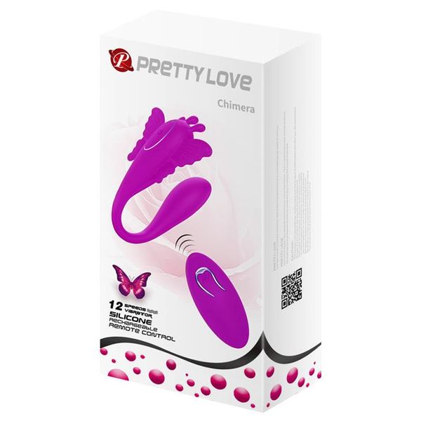 Вібратор для пар Pretty Love Chimera RC Stimulator, 8.5 см (фіолетовий) 11139 фото