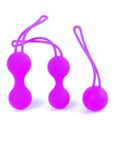 Zestaw kulek dopochwowych Boss Series Silicone Kegal Balls, 3 szt (fioletowy) 10031 fotografia