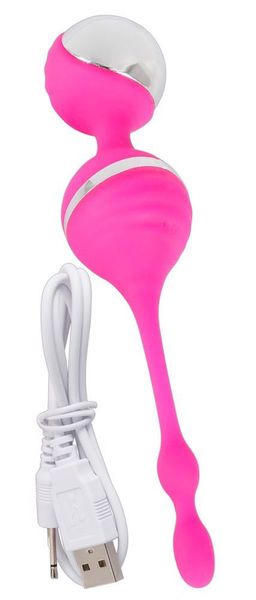 Вагінальні кульки Smile Vibrating Love Balls Rechargeable, 18 см (рожевий) 5025 фото