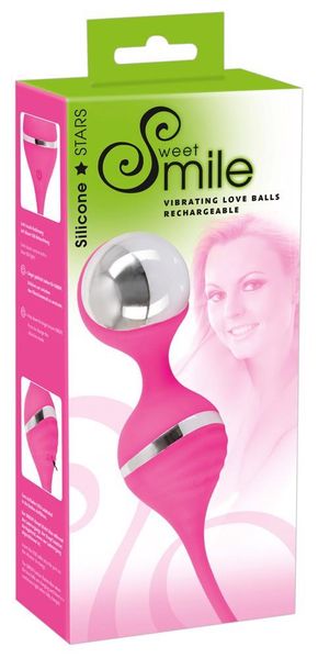 Kulki gejszy Smile Vibrating Love Balls Rechargeable, 18 cm (różowy) 5025 zdjęcie