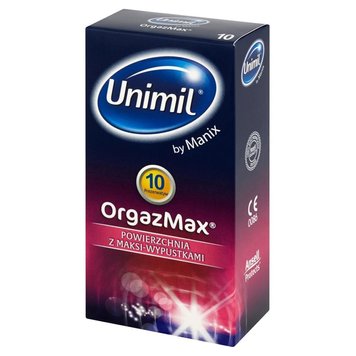 Презервативи Unimil Orgazmax з ребристою поверхнею, 10 шт. 13217 фото