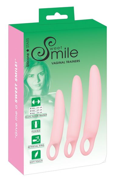 Набір фалоімітаторів Sweet Smile Vaginal Trainers, 3 шт (рожевий) 12443 фото