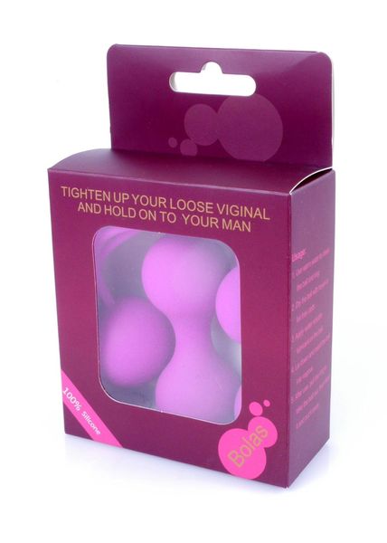 Набір вагінальних кульок Boss Series Silicone Kegal Balls, 3 шт (фіолетовий) 10031 фото