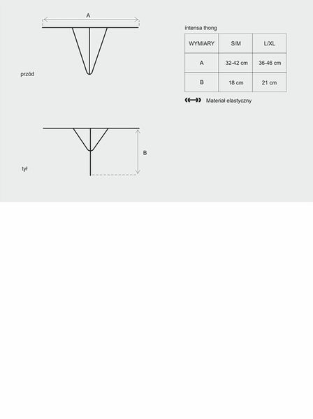 Seksowne stringi Obsessive Intensa, S/M (czarny) 6018 zdjęcie