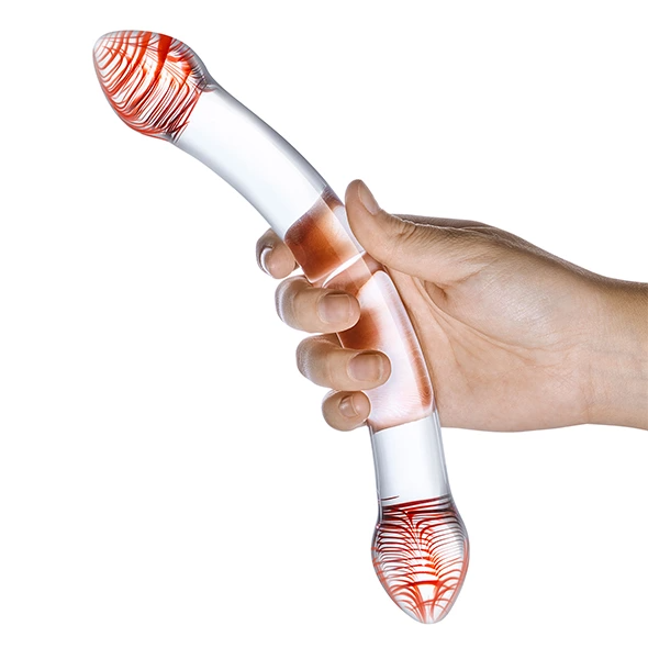 Szklane dildo Glas Red Head, 25,5 cm (przezroczysty) 20022 zdjęcie