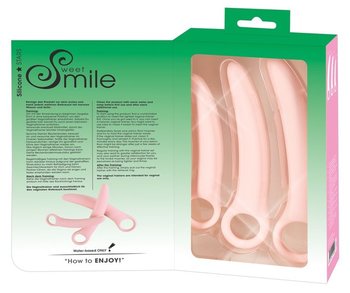 Набір фалоімітаторів Sweet Smile Vaginal Trainers, 3 шт (рожевий) 12443 фото