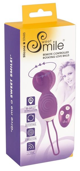 Вагинальные шарики Sweet Smile Remote Controlled Rotating Love Balls, 16 см (фиолетовый) 23080 фото