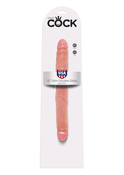 Dildo King Cock Slim Double, 30 cm (cielisty) 6282 zdjęcie