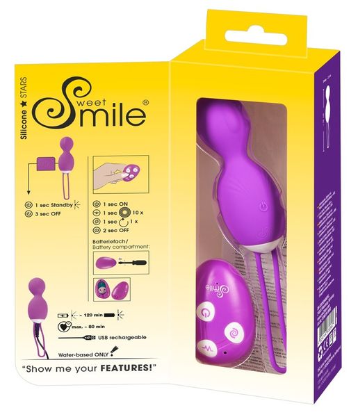 Kulki gejszy Sweet Smile Remote Controlled Rotating Love Balls, 16 cm (fioletowy) 23080 zdjęcie