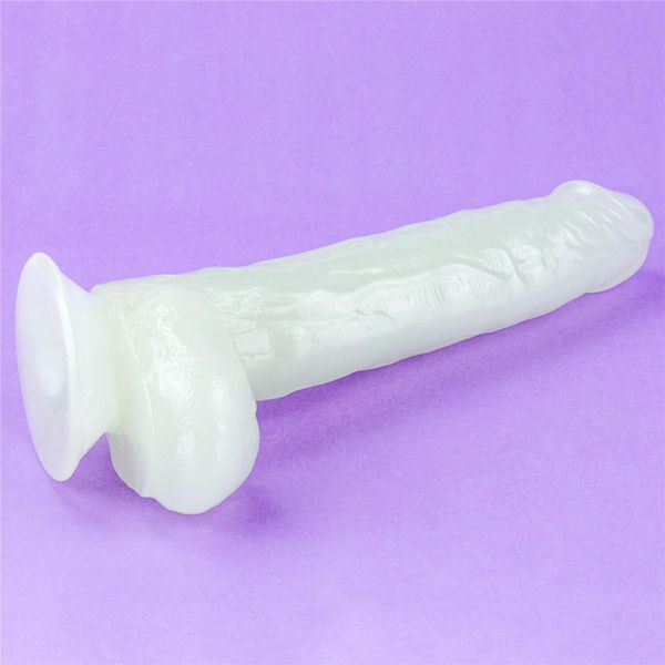 Neonowe dildo LoveToy Lumino Play, 26 cm (niebieski) 14678 zdjęcie