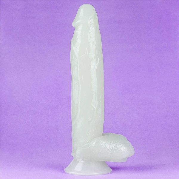 Neonowe dildo LoveToy Lumino Play, 26 cm (niebieski) 14678 zdjęcie