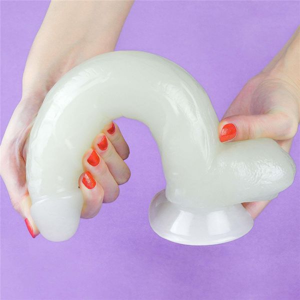 Neonowe dildo LoveToy Lumino Play, 26 cm (niebieski) 14678 zdjęcie