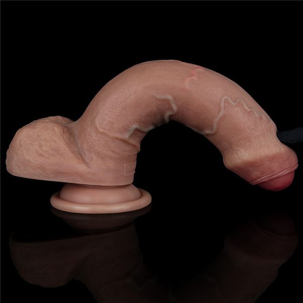 Dildo Lovetoy Dual-Layered Silicone Nature, 20,5 cm (brązowy) 23368 zdjęcie