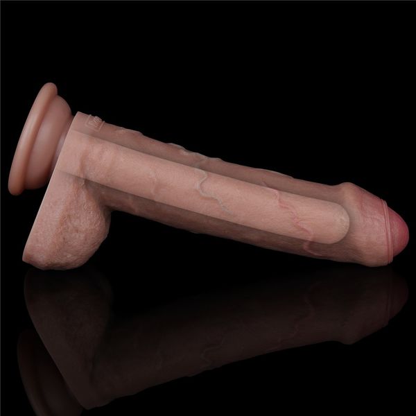 Dildo Lovetoy Dual-Layered Silicone Nature, 20,5 cm (brązowy) 23368 zdjęcie