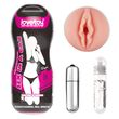 Masturbator z wibracją LoveToy Sex In A Can, 16 cm (w kolorze cielistym) 14107 zdjęcie