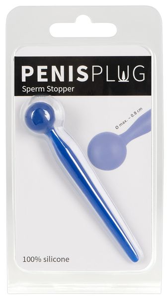 Stymulator cewki moczowej Penis Plug Sperm Stopper, 9,6 cm (niebieski) 21127 zdjęcie