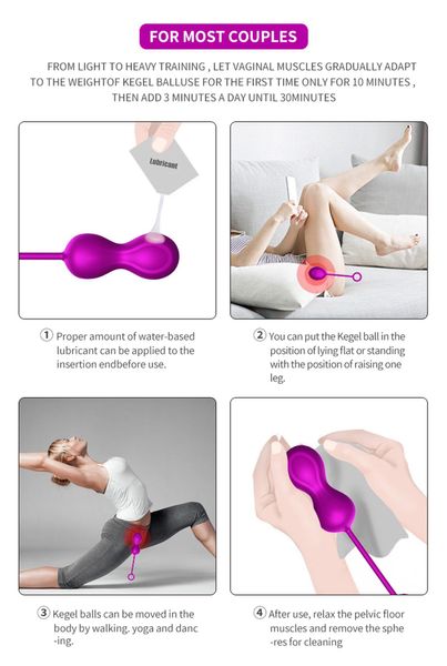 Набор вагинальных шариков Foxshow Kegel Balls Set, 3 шт (фиолетовый) 11232 фото