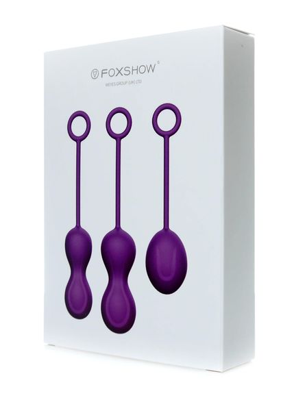 Zestaw kulki gejszy Foxshow Kegel Balls Set, 3szt (fioletowy) 11232 zdjęcie