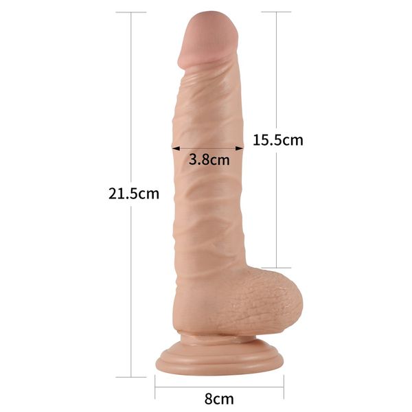 Dildo z przyssawką LoveToy Real Extreme # 1, 19 cm (w kolorze cielistym) 22397 zdjęcie