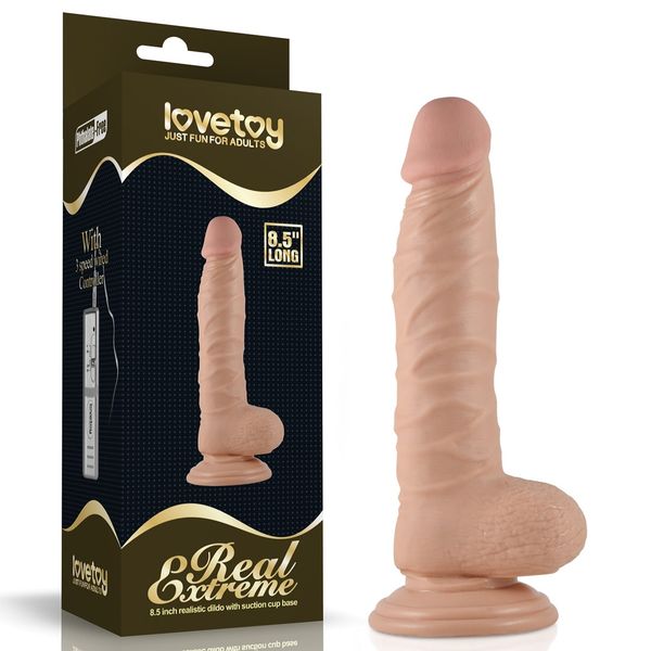 Dildo z przyssawką LoveToy Real Extreme # 1, 19 cm (w kolorze cielistym) 22397 zdjęcie