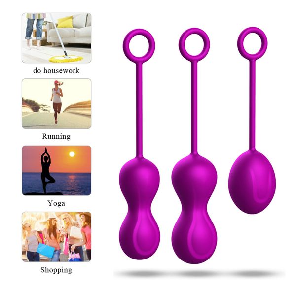 Набор вагинальных шариков Foxshow Kegel Balls Set, 3 шт (фиолетовый) 11232 фото