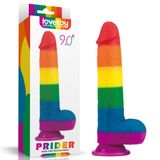 Dildo LoveToy 9&apos;&apos; Prider, 22,5 cm (tęcza) 14381 fotografia