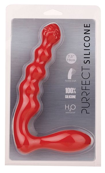 Страпон Dream Toys Purrfect Silicone, 19 см (красный) 20671 фото