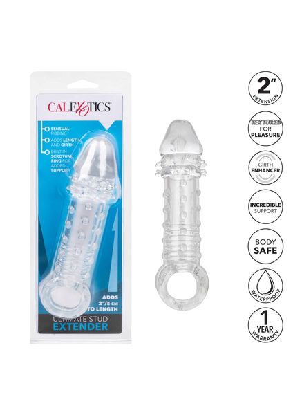 Насадка на пенис California Exotic Novelties Transparent Ultimate Extender, 16 см (прозрачная) 17096 фото