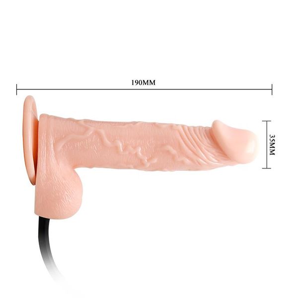 Nadmuchiwane dildo LyBaile Inflatable Dong, 19 cm (w kolorze cielistym) 9927 zdjęcie